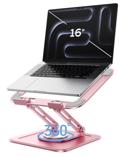 LOXP Adjustable Laptop Stand, Computer Stand with 360 Rotating Base