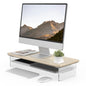 Fenge 42.5" Dual Monitor Stand with Clear Acrylic Legs, Black