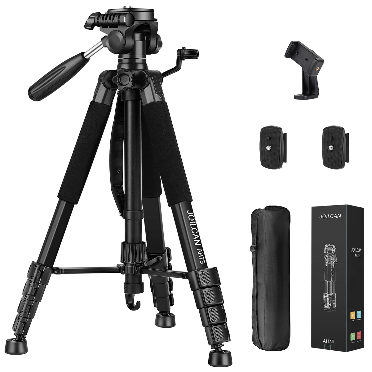 JOILCAN Tripod Camera Tripod, 74" Tripod for Camera Cell Phone
