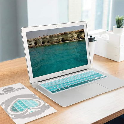 Allinside Green Ombre Keyboard Cover Skin for MacBook Pro 13" 15" 17" (2015 or Older Version), MacBook Air 13" A1369/A1466, Older iMac Wireless Keyboard MC184LL/B