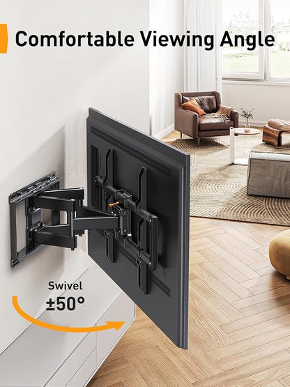 Perlegear UL Listed Full Motion TV Wall Mount for 42-90" TVs up to 132lbs