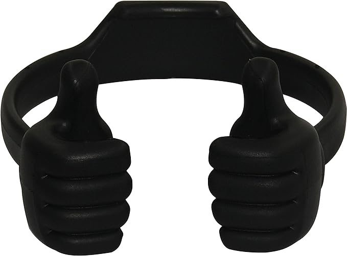 Honsky Thumbs-up Cell Phone Stand Holder, Tablet Stand Cradle for Desk Desktop Smartphone Cellphone Mobile Phone Tablets – Universal Adjustable Flexible, Black