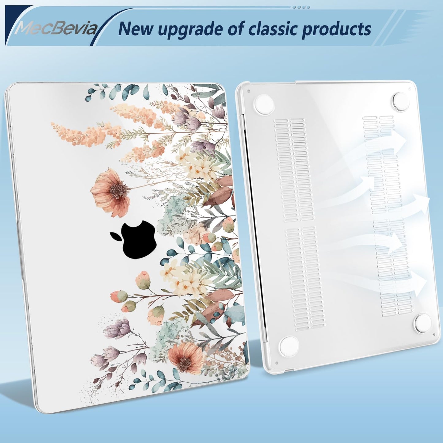 MecBevia Compatible with MacBook Air 15 inch Case M5 M4 M3 M2 2026-2023
