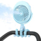 2025 Upgarded 4000mAh Misting Baby Stroller Fan, Rechargeable Battery Operated,Max 15Hrs Cooling,50ml Portable Water Sprayer Misting Fan with Flexible Tripod Clip on Car Seat Crib Treadmill Bunk Bed