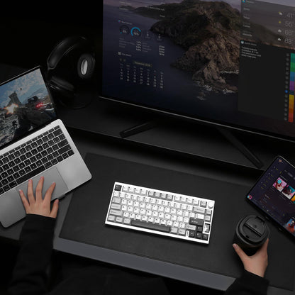 YUNZII AL80 75% Wireless Aluminum Mechanical Keyboard(Silver,Gateron Zero)