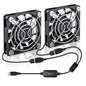 2 Packs Wathai 60mm x 10mm USB Computer Fan 5V with Speed Control DC Brushless Cooling Fans for Charger PC Case Router Raspberry Pi Radiator Cooler Ventilation