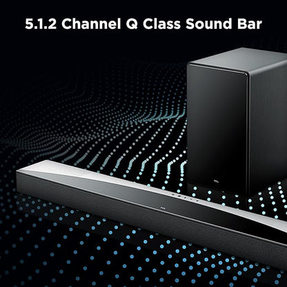 TCL Q75H Q Class 5.1.2 Channel Soundbar with Dolby Atmos, DTS:X, Ray Danz Technology, Wireless Subwoofer, and Bluetooth Music Streaming