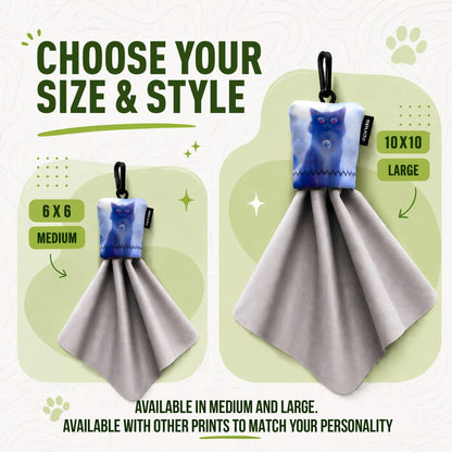 SPUDZ Classic Microfiber Lens Cleaner – Clip-On Pouch, Washable – for Binoculars, Scopes, Glasses, Screens | Classic | Black, 10 x 10 Inch