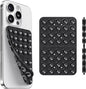 Klearlook Silicone Suction Cup Phone Case Mount Double Sided, Silicon Sticky Phone Grip with Higher Suction for Cell Phone, Hands-Free Phone Accessories Holder for Selfies and Videos, Black