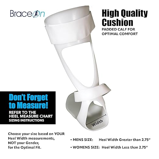 BraceOn AFO Swedish Foot Stabilizer, Drop Foot Brace for Women, AFO Brace and Foot Drop Brace, Womens, Right