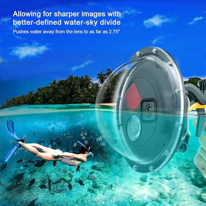 Dome Port for GoPro Hero 13 12 11 10 9 Black, Dome Port Lens with Waterproof Housing Case, Trigger, Floating Hand Grip, Built-in Switchable Red Filter and 10x Macro Filter