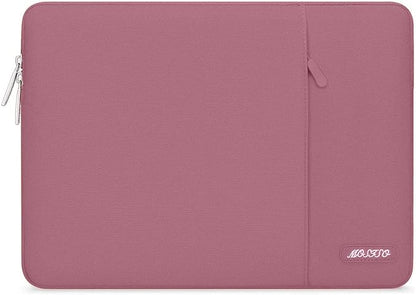 MOSISO Laptop Case 15 inch, 15 inch Laptop Sleeve Compatible with MacBook Air 15 M4 A3241 M3 A3114 M2 A2941 2025 2024 2023,Dell XPS 15,Polyester Vertical Computer Sleeve Bag with Pocket, Dusty Rose
