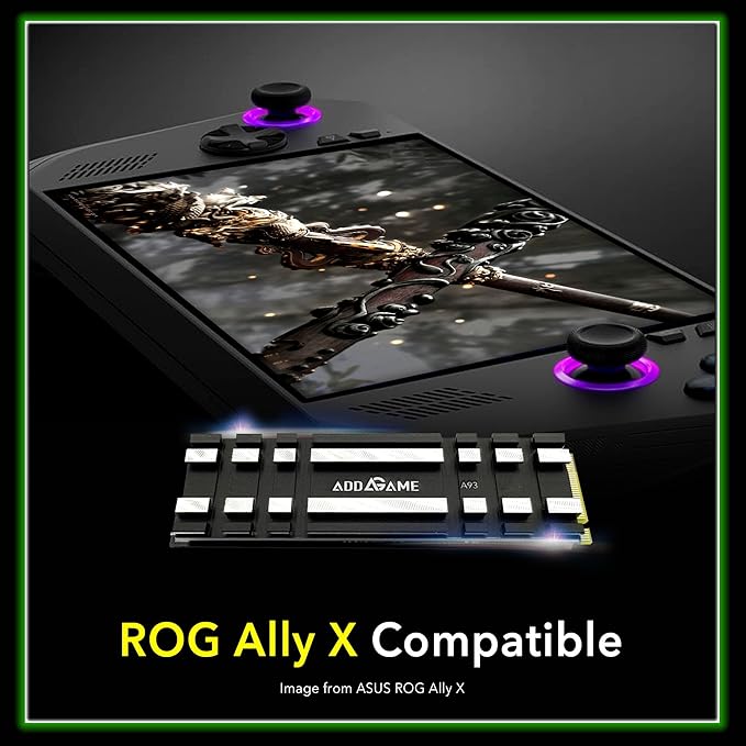 Addlink A93 1TB Storage Expansion for PS5 Console with Heatsink, Up to 7400mb/s, Gen 4 PCIe NVMe m.2 2280, SLC Cache Internal Solid State Drive(‎ad1TBA93M2P)