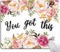 Hokafenle Mouse Pad Motivational, Cute Floral Mouse Pad with Inspirational Quote, You Got This Mousepad Design, Mouse Mat Square Waterproof Non-Slip Rubber Base Mouse Pads for Office Home Laptop