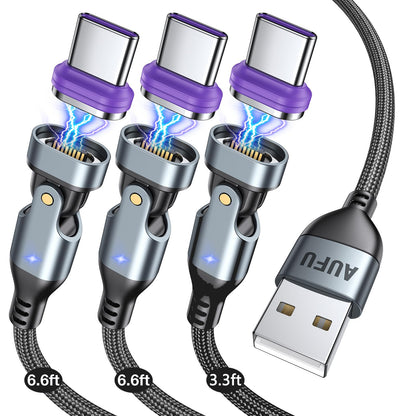 AUFU 16PIN USB-C Magnetic Charging Cable 3-Pack