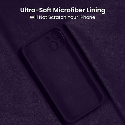 FireNova Designed for iPhone 15 Case, Silicone Upgraded [Camera Protection] Phone Case with [2 Screen Protectors], Soft Anti-Scratch Microfiber Lining Inside, 6.1 inch, Purple