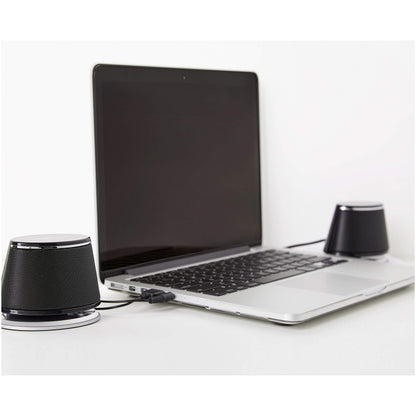 Amazon Basics Stereo 2.0 Speakers for PC or Laptop with Volume Control, 3.5mm Aux Input, USB-Powered, 1 Pair, Black
