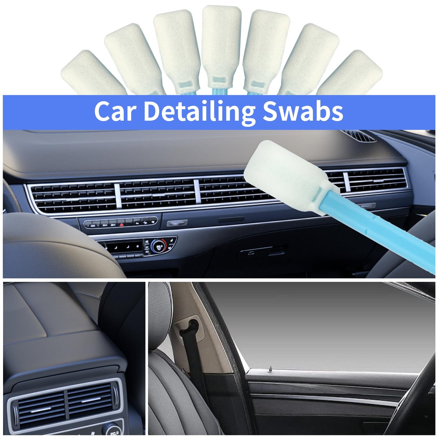 5.9" Foam Cleaning Swabs Lint-Free Lab/Printer/Optical Printheads 100 Pcs Foam Swabs for Inkjet Printheads, Sensors, Cameras and Gun Cleaning