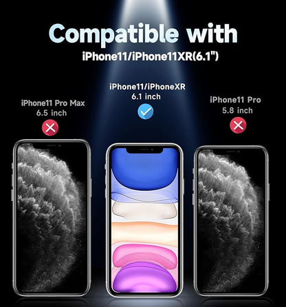 MAGIC JOHN 2 Pack for iPhone 11/iPhone XR 6.1 inch Privacy Glass Screen Protector, Auto Dust-Elimination Installation, Bubble Free, HD Clear, Easy Installation