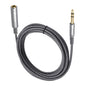 Devinal 6.35mm 1/4" inch TRS Plug Male to 1/4 Female Headphone Guitar Extension Cable Cord, Gold Plated Audio Cable Stereo Extender, 20 feet (6 M)