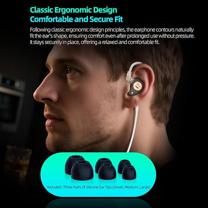 KZ Taurus in Ear Monitor Headphones, Horizontal 2DD Gaming IEM Earbuds Wired in Ear Headphones, Noise Cancelling Ear Buds Sound Localization in-Ears for Singers Musicians Audiophiles