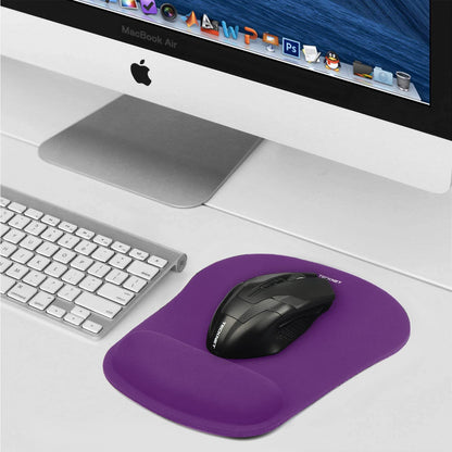 TECKNET 2 Pack Gaming Ergonomic Mouse Pad with Wrist Support Purple
