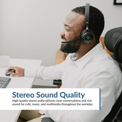 Cyber Acoustics HS-2000BT Bluetooth Headset, ANC, ENC Noise Cancellation