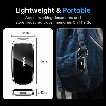 SSK 2TB Portable SSD External Solid State Hard Drive USB3.2 Gen2x2 20Gbps