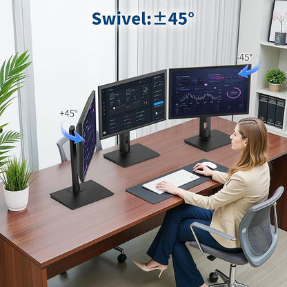 Vesa Monitor Stand with Spring-Adjustable Height, Swivel, Tilt, Rotation Vesa Stand, Compatible with Monitors Within 32 inches and Weighing Between 4.8-11lb (Black, Only for 7.7-11 lb Monitor)