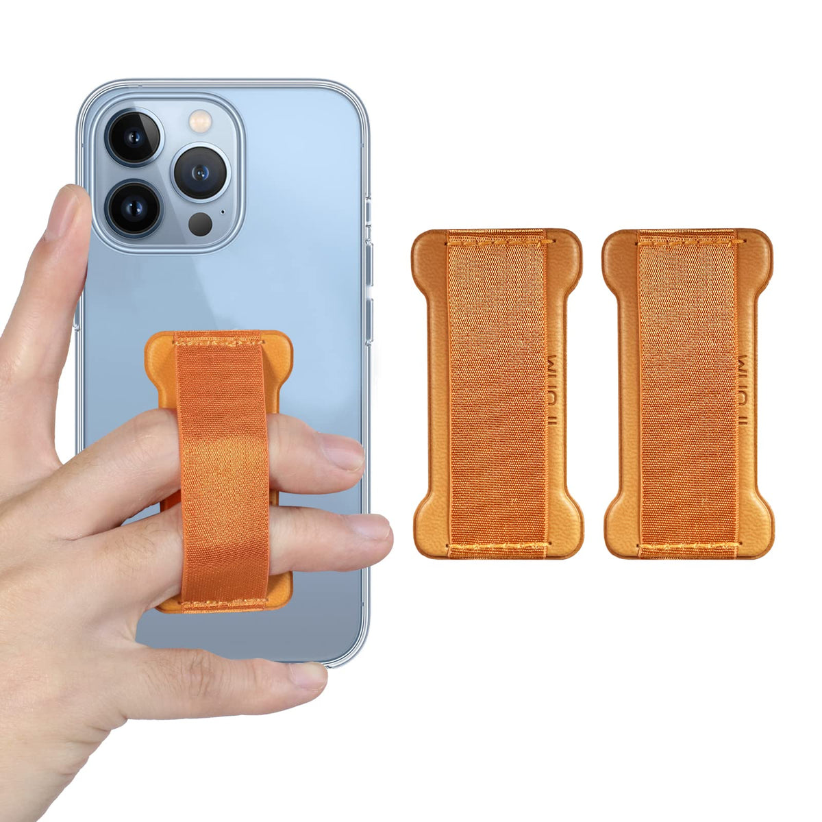 WUOJI Universal Phone Grip for Smartphones - Phone Holder for Hand for Back of Phone - Wireless Charging Compatible - 2Pack(Black Green)