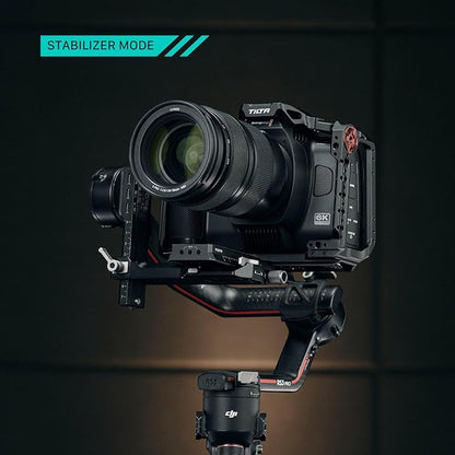 Tilta Camera Cage for BMCC 6K | Compatible with Black Magic Design Cinema Camera 6K Cold Shoe/Arri Rosette/NATO Rail | (Full Camera Cage)
