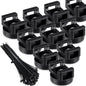Yookeer 60 Pieces Magnetic Zip Tie Mount Multipurpose Cable Holder Magnets Magnetic Wire Management Bases with Heavy Duty Zip, Mount Nylon Cable Ties in Total (22 mm)