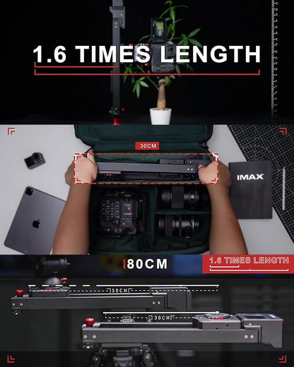 IFOOTAGE Mini Motorized Camera Shark Slider Nano N1-B Bundle Version,Aluminum Alloy Dolly Track,Video Stabilizer Rail,Time-Lapse,Stop-Motionand Interior or Exteriorlocation Camera Movement