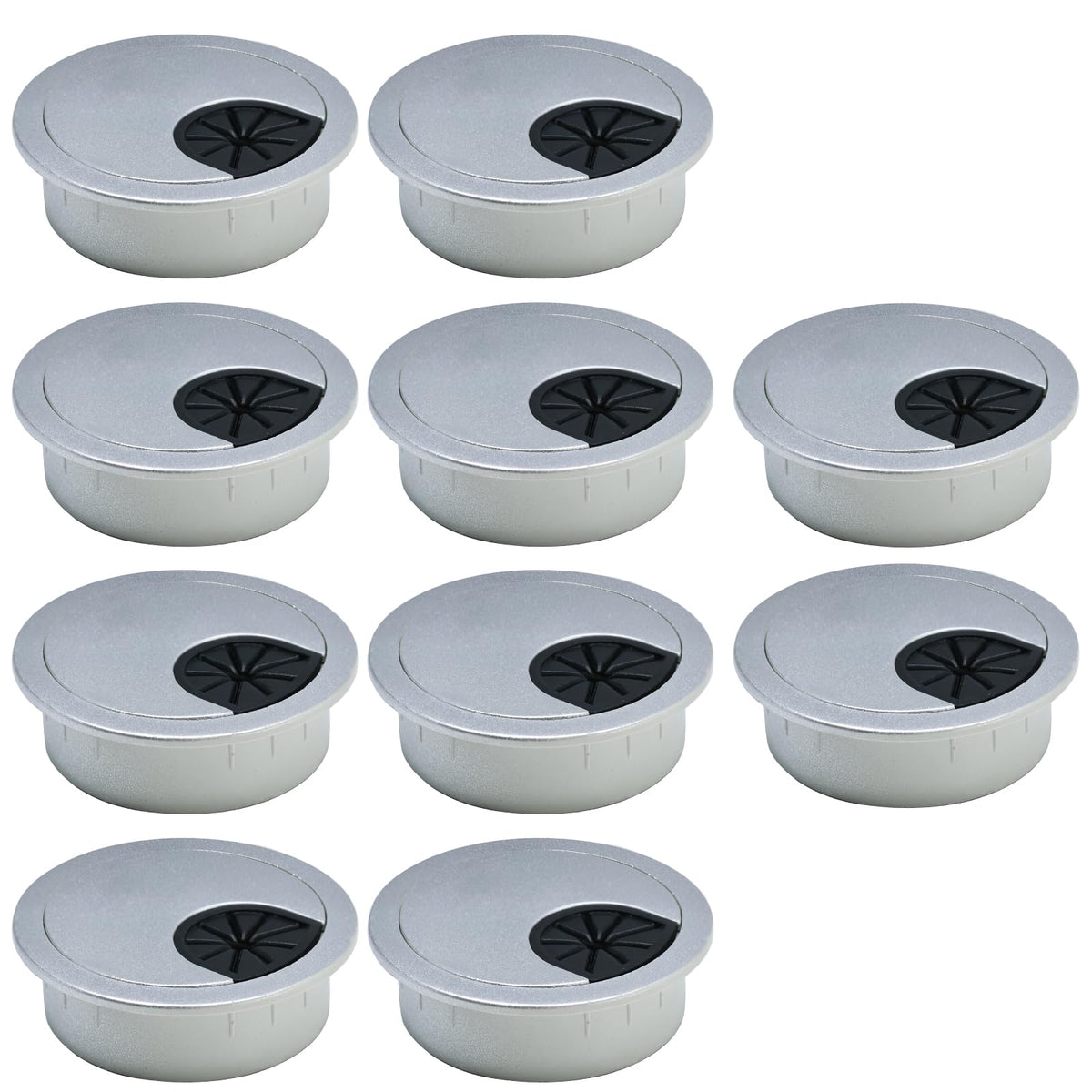 EASYEAH 10 Pcs Desk Grommet 1-3/8" / 35 mm, Desk Cord Hole Cover
