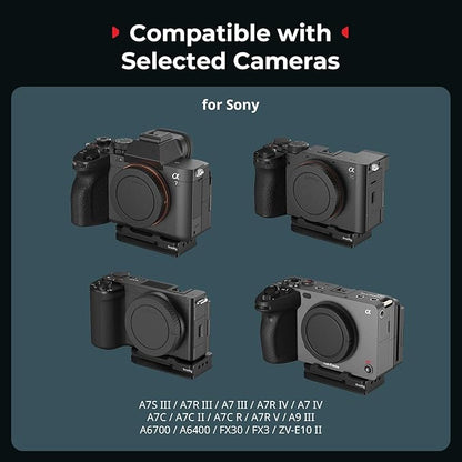 SmallRig Mount Plate for AirTag, Quick Release Camera Mount Baseplate for Arca-Type, Built-in EVA Pad, 1/4"-20 Screws, for Sony A7 III/ A7 IV/ A7C II/ A7C R/A6700 /A6400 /FX30 /FX3 /ZV-E10 II- MD5423