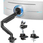 Heavy Duty Single Monitor Mount for 13"-49" Curved Screens with USB, Black