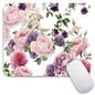Armanza Square Mouse Pad Floral Roses,Personalized Premium-Textured Custom Mouse Mat Design,Washable Mousepad Cloth,Non-Slip Rubber Base Computer Mouse Pads for Wireless Mouse