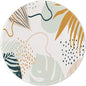 ITNRSIIET Round Mouse Pad with Stitched Edge Premium-Textured Waterproof Non-Slip Rubber Base Desktop Protection Mat Diameter 8.7 inches, Tropical Plants