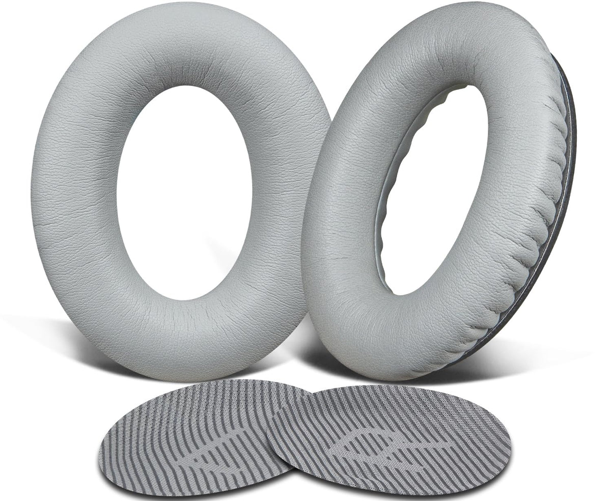 SoloWIT Earpads for Bose QC35, QC35 ii, QC45 - Silver