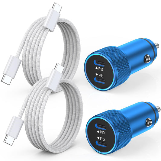 iPhone 17 Car Charger,USB C Fast Car Charger Adapter 2Pack Dual USB C Port