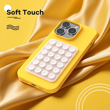 Silicone Phone Sticky Grip, Suction Phone Case Mount for iPhone and Android, Hands-Free Sticky Cell Phone Grip, Mobile Fidget Mirror Holder for Selfies and Videos