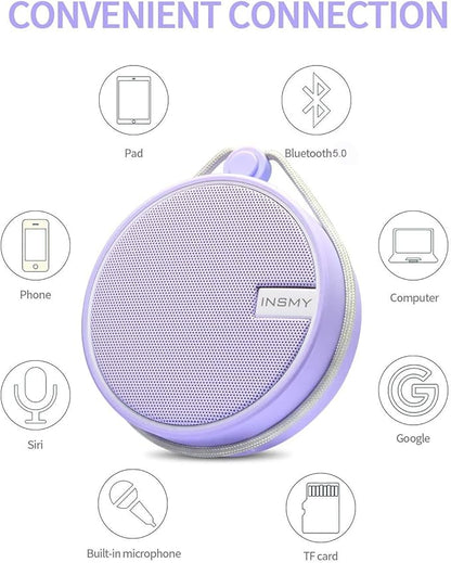 INSMY C12 IP67 Waterproof Shower Bluetooth Speakers Portable Small Speaker