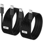 2-Pack Black 10FT 60W USB C to USB C Cable, Type C to Type C Cable,Fast Charging Cable for iPhone 16 15 Pro Plus Pro Max，for Galaxy S24 S23, for iPad Pro/Air, for MacBook Pro/Air and More