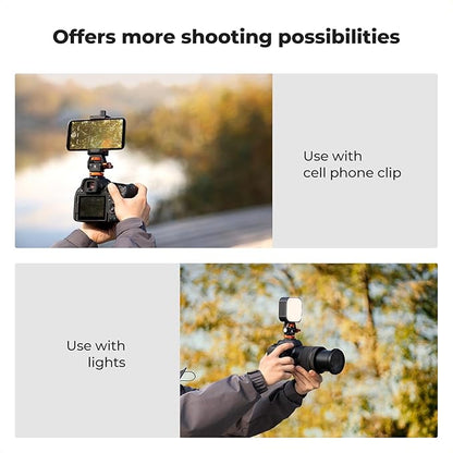 K&F Concept Adjustable Camera Monitor Mount, Aluminum Camera Mount 360° Swivel 180° Tilt with Cold Shoe 1/4" Screw ARRI Anti-Twist Design for 5" & 7" Field Monitor DSLR Action Camera