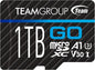 TEAMGROUP GO Card 1TB Micro SDXC UHS-I U3 V30 4K, R/W up to 100/90 MB/s for GoPro &Action Cameras High Speed Flash Memory Card for Outdoor, Sports, 4K Shooting, GoPro &Insta360 TGUSDX1TU302