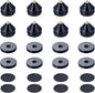 Speaker Spikes Floor Protectors 8pcs, Light Weight Shockproof Speaker Isolation Stand Feet for HiFi Amplifier, Subwoofer, DAC Recorder, Turntable, Cone Base Pad with Adhesive, Black