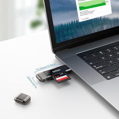 SD Card Reader USB 3.0 Dual USB A & USB C to Micro SD/SD Memory Card Adapter for SD/SDHC/SDXC, Compatible with Winodws, MacBook Pro/Air, iPhone 15 Pro/Max, Android (SD Card Not Included)