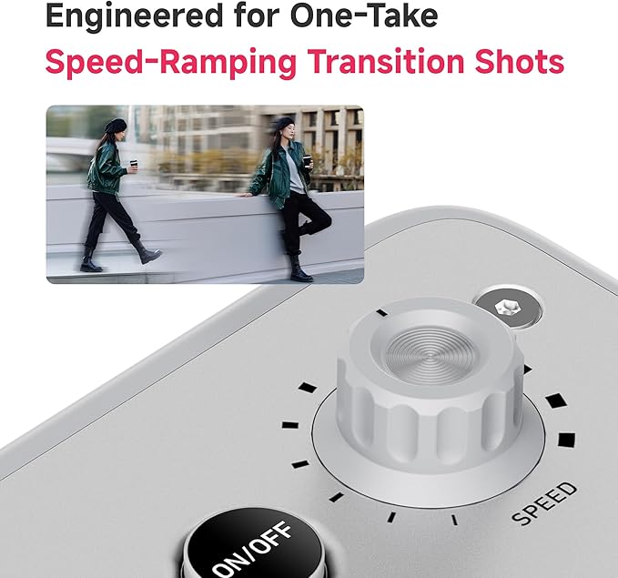 Zeapon EVO 125°Panorama Rotating Motorized Camera Slider, Powerful Quiet Motor for 5.5-11Lbs Payload, 23.6''/40cm Light Compact Slider Dolly with Carrying case, Buttons & App Control (D40 (15.7''))