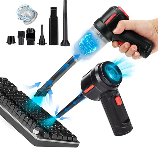 Meudeen Air Duster - Computer Vacuum Cleaner - for Keyboard Cleaning - Cordless Canned Air - 110000RPM Powerful PC Cleaner(Air-01)