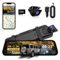 4K+2.5K Rearview Mirror Dual Dash Cam for Cars, Night Vision WiFi